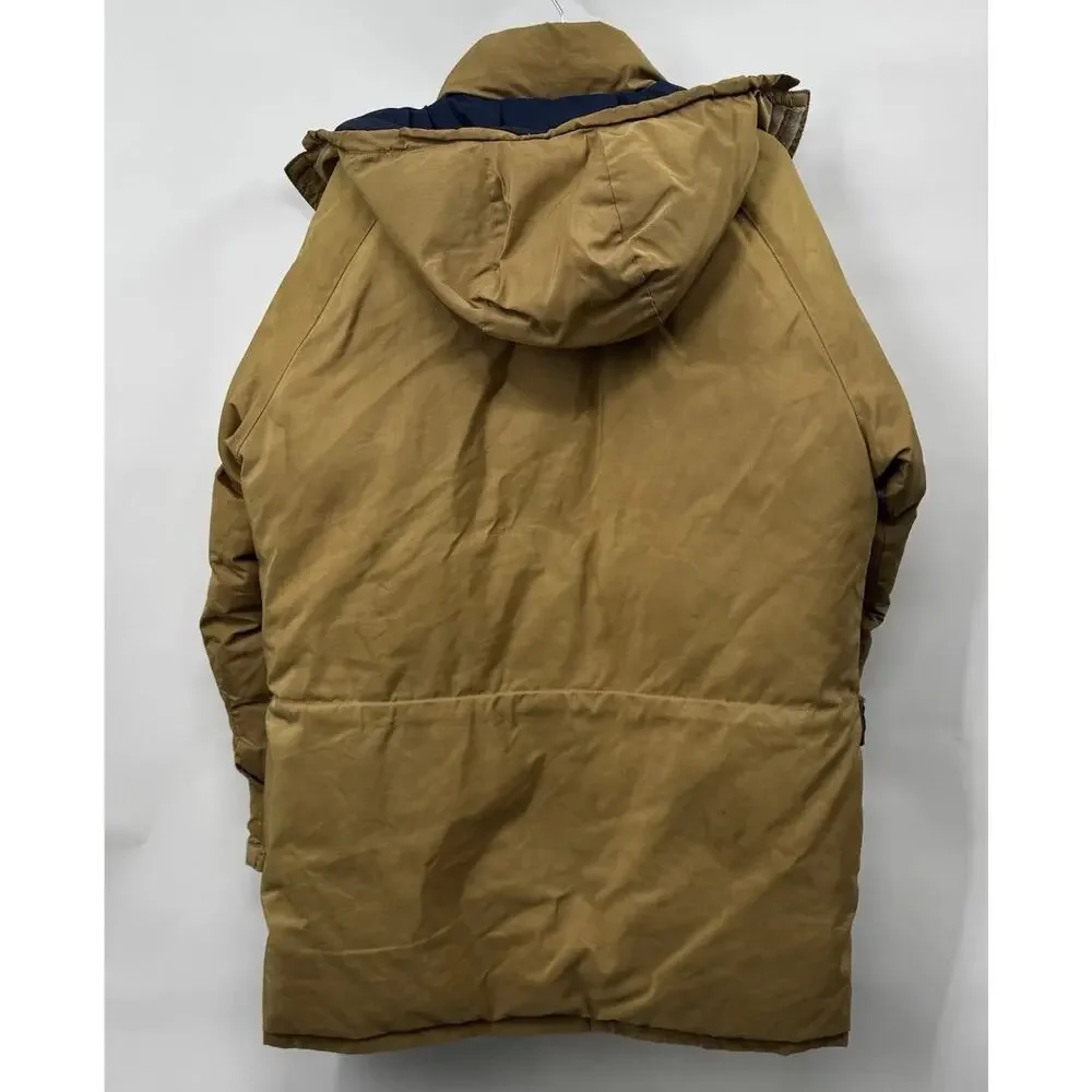 Vintage 70s THE NORTH FACE Down Hooded Puffer Coat Parka Brown Label Mens Large